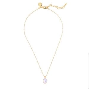 Lauren Hope Goldtone rose Opaque bella necklace